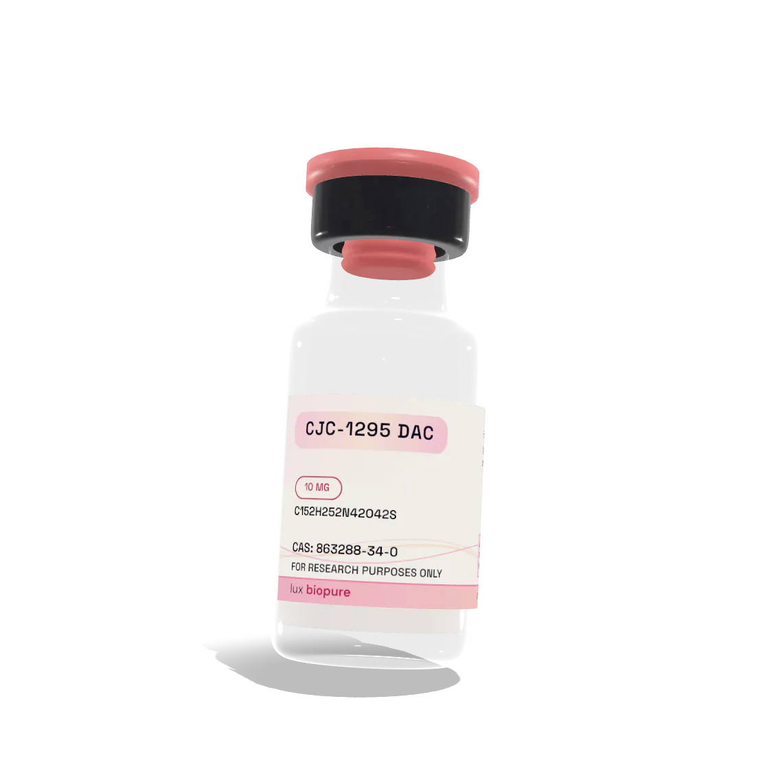 CJC-1295 DAC research peptide vial, Lux BioPure, Canada. For laboratory research use only.